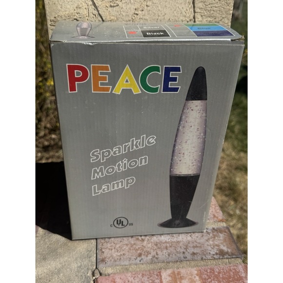 VTG PEACE by Creative Motion Sparkle Glitter Motion Lamp Green Liquid NIB - Picture 2 of 4